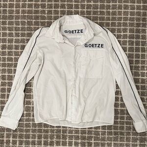 White Casual Button Down Shirt for Men